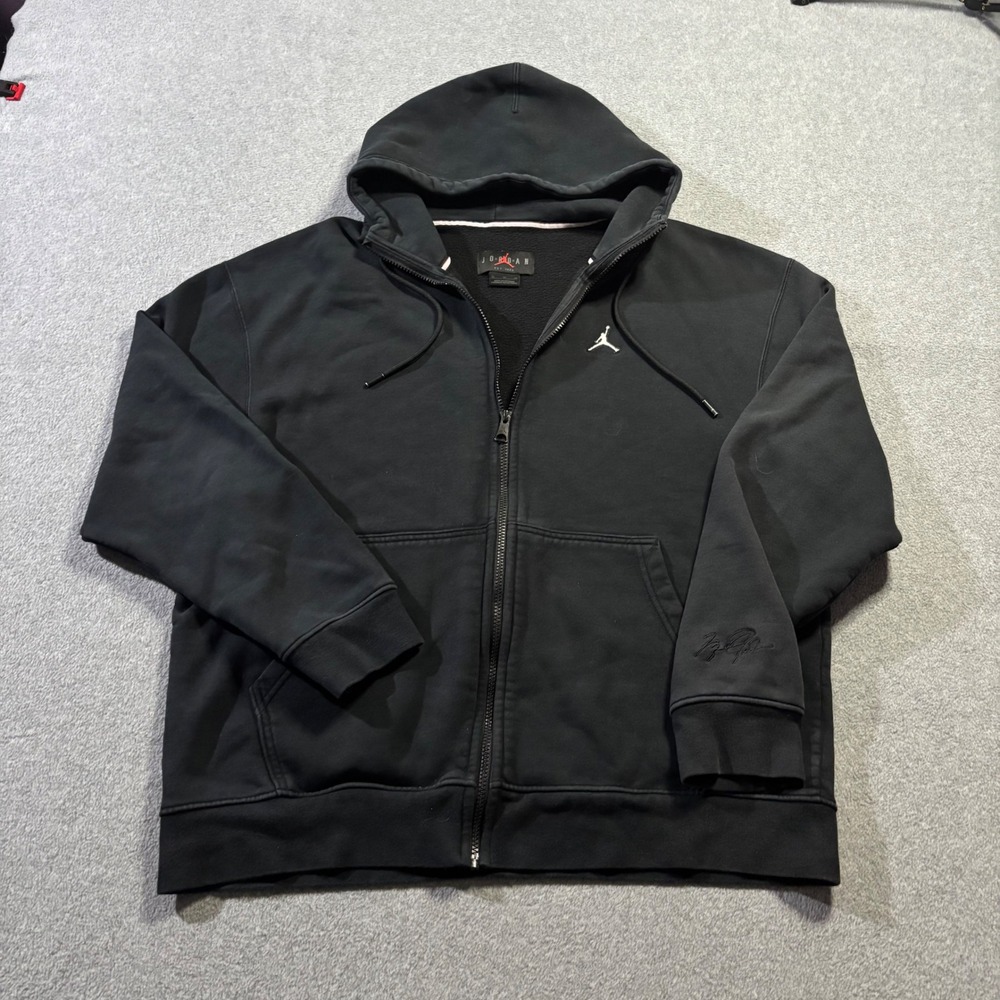Jordan Essentials Fleece Full-Zip Hoodie Mens XL Black DA9810-010 Jumpman Logo